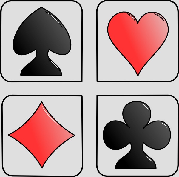4 playing card suits